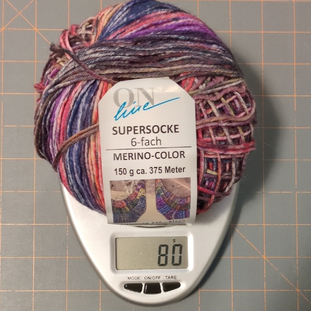 ONline Supersocke Merino-Color Yarn - partial skein